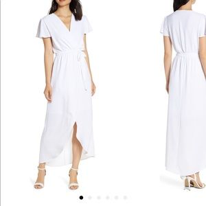 Fraiche by J High/Low Faux Wrap Dress